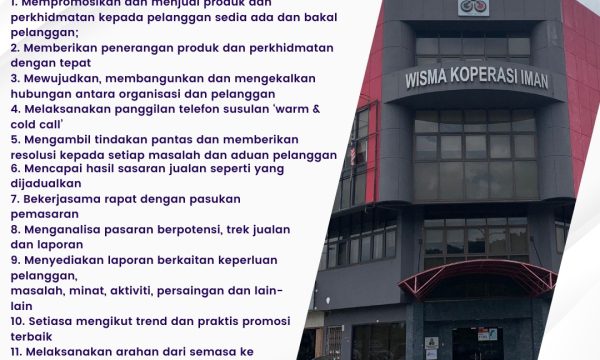 Peluang Kerjaya Di Koperasi Iman